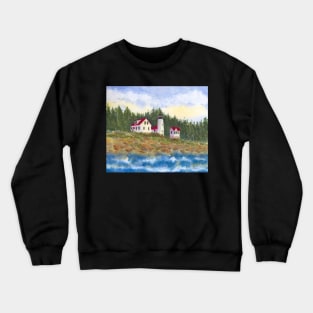 Bass Head Lighthouse Maine Crewneck Sweatshirt